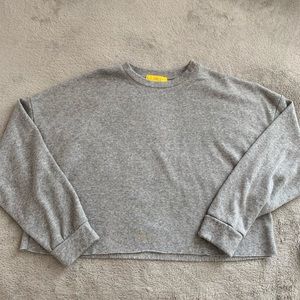 Gray cropped long sleeve